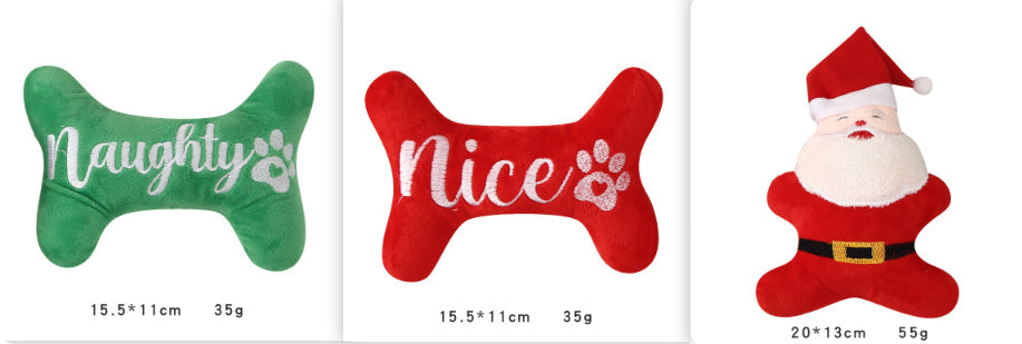 Christmas Dog Plush Sounding Puppy Pets Toy Santa Claus Decorations Pet Products