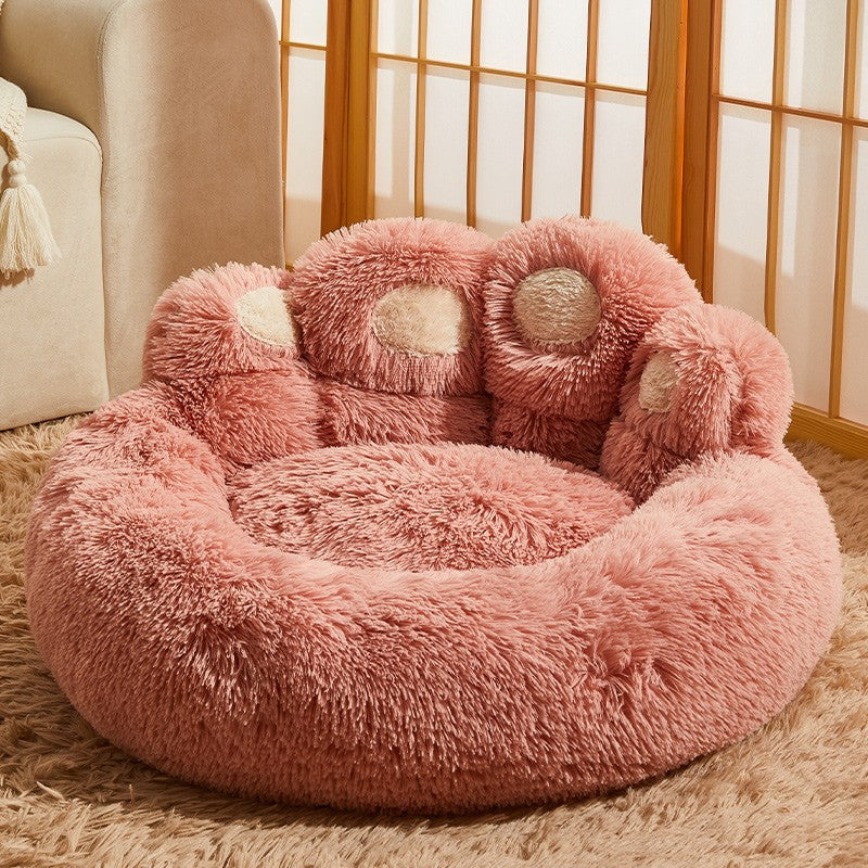 Fluffy Dog Bed Winter Warm Large Pet Products Small Sofa Baskets Pets Kennel Mat Puppy Cats Supplies Basket Blanket Accessories Pets Supplies