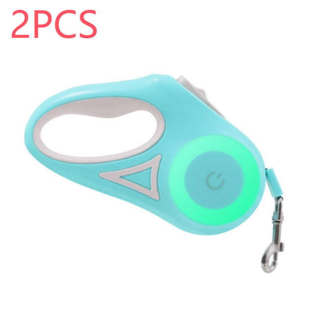 Dog Leash Retractable Leash And Dog Collar Spotlight Automatic Pet Dog Cat Traction Rope For Small Medium Dogs Pet Product
