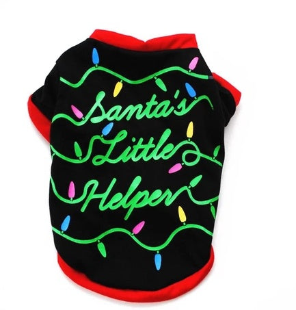 Dog Christmas Costume Sweatshirt Vest Clothes