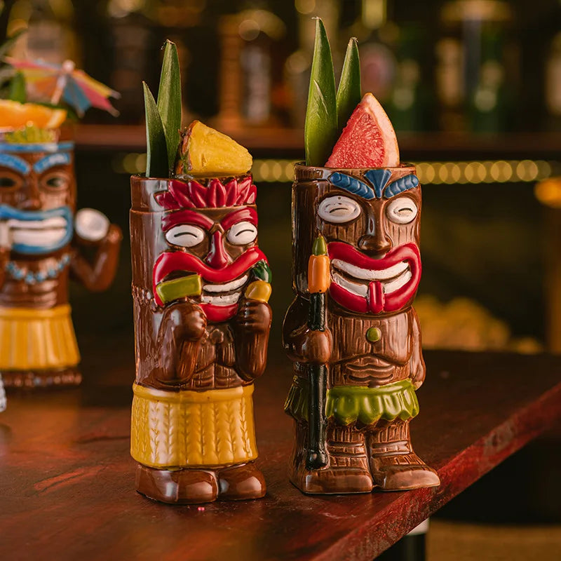 Hawaii Tiki Cuptiki mugCreative Cocktail Glass Ceramic Cup Bar Liquor Glass Special Cup Ornaments