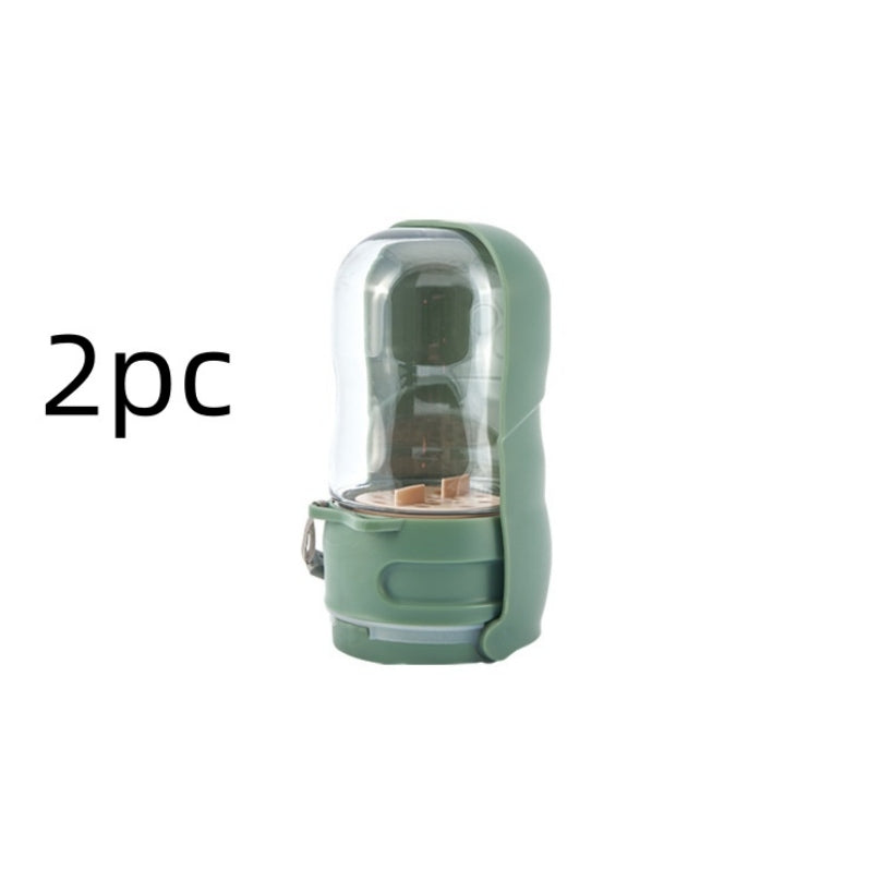 New Pet Outdoor Tableware Folding Portable Dog Drinking Cup Split-type Dog Food Integrated Water Fountain Pet Products