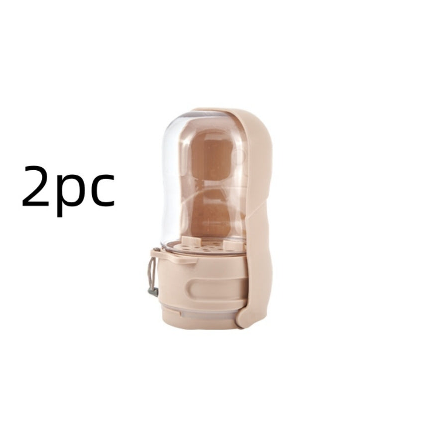 New Pet Outdoor Tableware Folding Portable Dog Drinking Cup Split-type Dog Food Integrated Water Fountain Pet Products