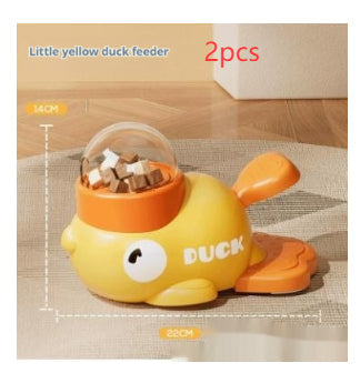 Dog Puzzle Feeder Interactive Pet Food Treat Dispenser Cartoon Duck Design Anti-slip Pets Automatic Feeder Toys For Dog Training Pet Products